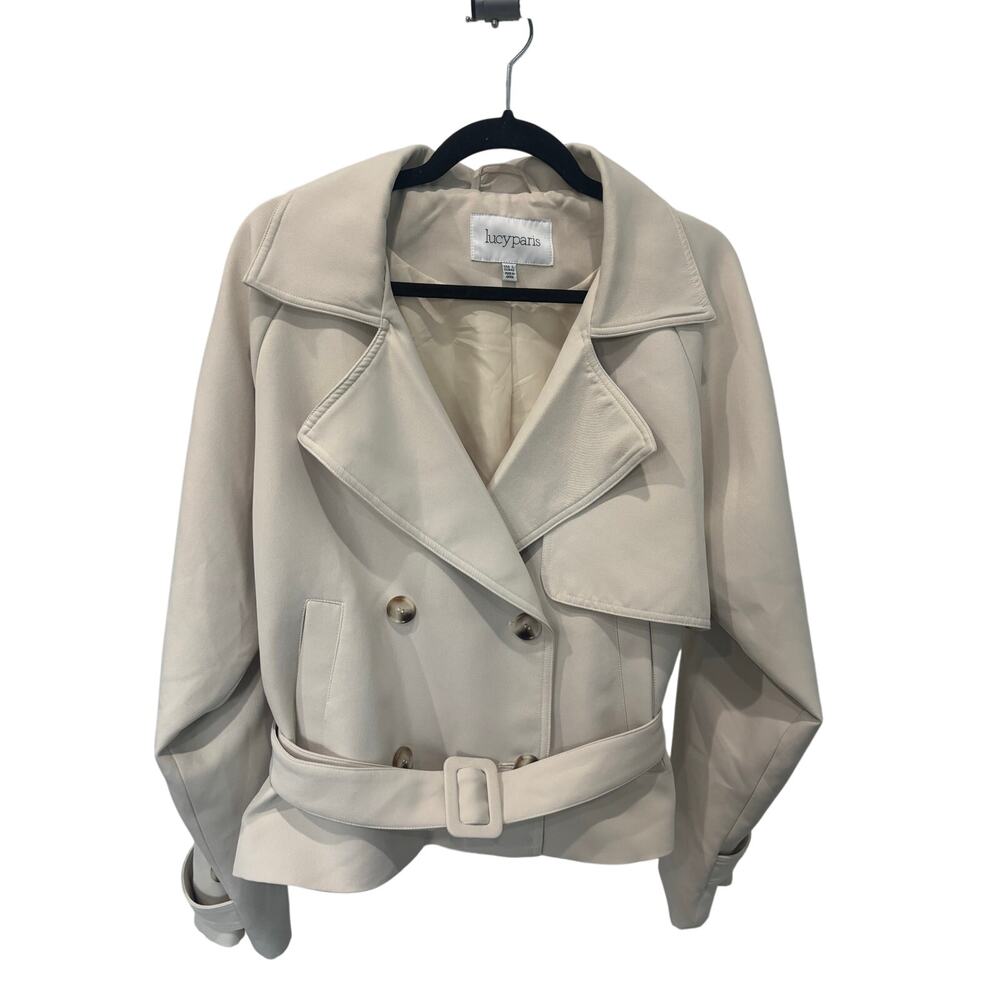 Lucy Paris cropped trench jacket